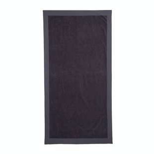 BEACHWAVE strandlaken Edge - antraciet (velours) (200x100 cm)