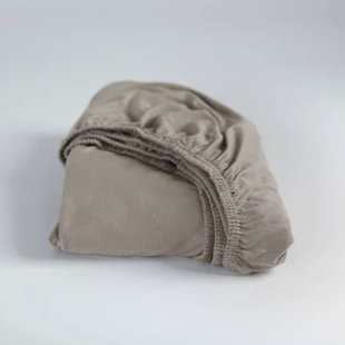 Cinderella jersey hoeslaken - taupe (25 cm hoog)