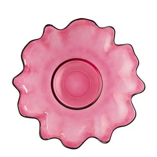 Mica Decorations bloemvormige schaal (rood) (33 cm)