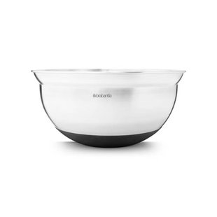 Brabantia Profile mengkom met antislip bodem, 3L - Matt Steel/Black
