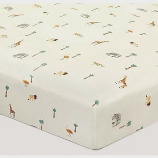 NOUS Kids katoenen kinderhoeslaken (150x70 cm) - ecru