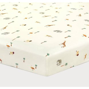 NOUS Kids katoenen hoeslaken wieg (80x40 cm) - ecru