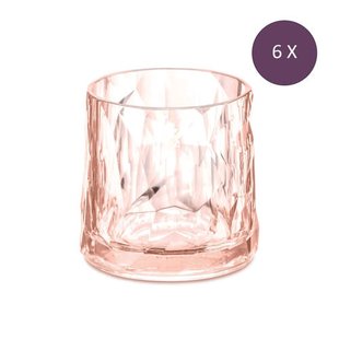 Koziol Whiskeyglas, 250 ml, thermoplastic - Roze - Koziol Club No. 2 (6 stuks)