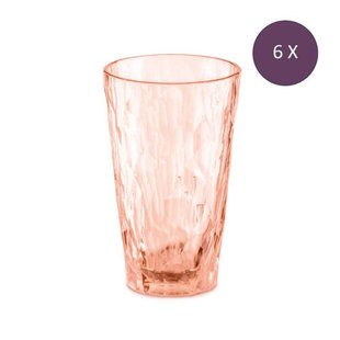 Koziol Drinkglas, thermoplastic 300 ml - Roze - Koziol Club No. 6 (6 stuks)