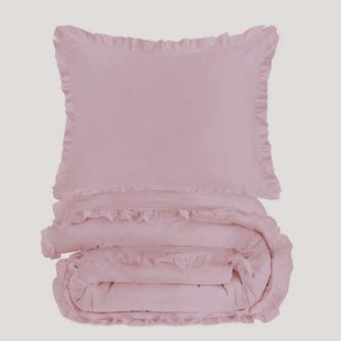 NOUS Living katoenen ruffle dekbedovertrek 1-persoons (140x200 cm)