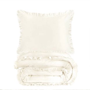 NOUS Living katoenen ruffle dekbedovertrek 1-persoons (140x200 cm)