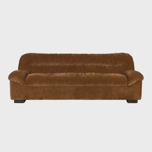 Dutchbone Douglas 3-zitsbank Velours Cognac Bruin
