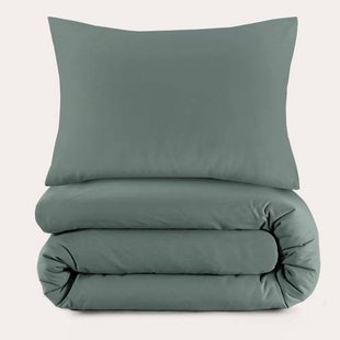 NOUS Kids basis dekbedovertrek - donkergroen (140x220 cm)