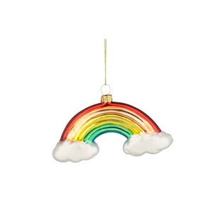 Mica Decorations kerstornament regenboog - glas - multi color