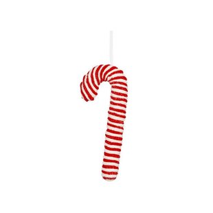 Mica Decorations kerstornament zuurstok - kunststof - rood