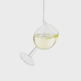 Mica Decorations kerstornament wijnglas - glas - champagne