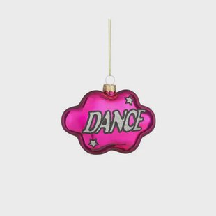 Mica Decorations kerstornament DANCE - glas - paars