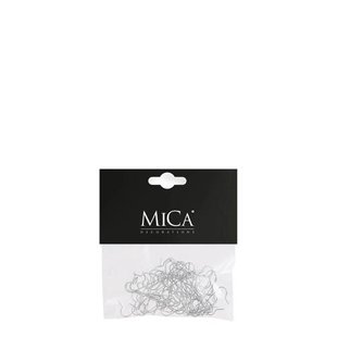 Mica Decorations Kerstboomhaakjes zilver - metaal, 50 stuks (ø0 cm)