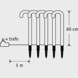 Luca Lighting kerst tuinsteker zuurstok Acryl (40led)
