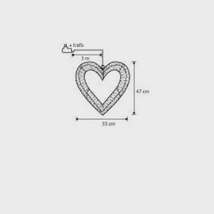 Luca Lighting kerstdecoratie hart verlicht (500 led)