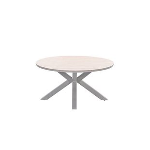 Garden Impressions Edison tafel rond - 148 cm - taupe - light teak Vironwood