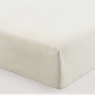 NOUS Kids flanellen kinderhoeslaken 150 x 70 cm ecru