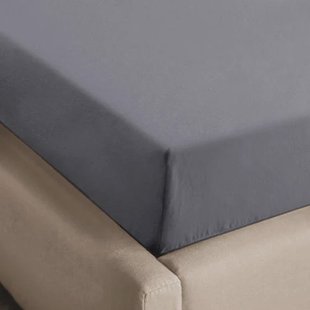 NOUS Living flanellen hoeslaken grijs