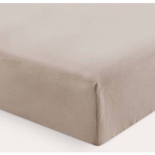 NOUS Kids flanellen kinderhoeslaken 150 x 70 cm beige