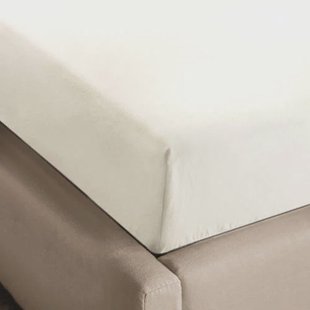 NOUS Living flanellen hoeslaken ecru