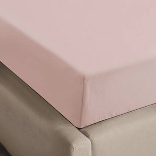 NOUS Living flanellen hoeslaken roze