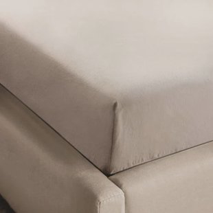 NOUS Living flanellen hoeslaken beige