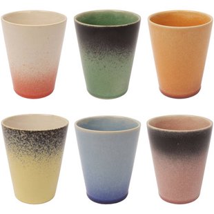 Studio Tavola Koffiekopjes Koffiebekers Fire 310 ml - 6 stuks