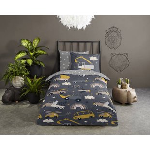 Good Morning katoenen dekbedovertrek 1-persoons (140x220 cm)