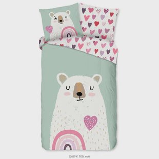 Good Morning flanellen dekbedovertrek 1-persoons (140x220 cm)