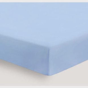 NOUS Kids basis baby hoeslaken ledikant 120 x 60 cm lichtblauw