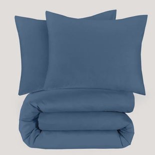 NOUS Living basis dekbedovertrek 2-persoons - blauw (200x200 cm)