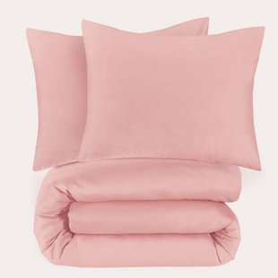 NOUS Living basis dekbedovertrek lits-jumeaux - lichtroze (240x220 cm)