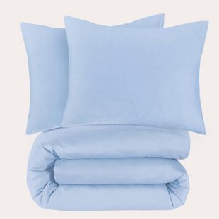 NOUS Living basis dekbedovertrek lits-jumeaux - lichtblauw (240x220 cm)