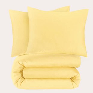 NOUS Living basis dekbedovertrek lits-jumeaux - geel (240x220 cm)