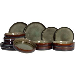 Cosy & Trendy Serviesset Quintana Green 18-Delig/ 6 personen