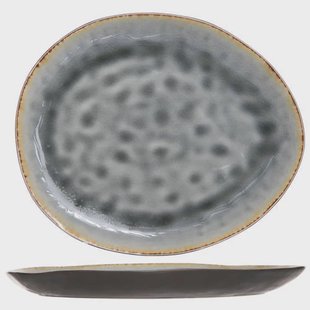 Cosy & Trendy Dinerbord Laguna Blue Grey 27 x 23 cm - 4 Stuks