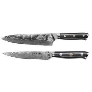 Blackwell Messenset (Koksmes + Officemes) - Japanse stijl - 67 lagen damaststaal - VG10 - 2-delig