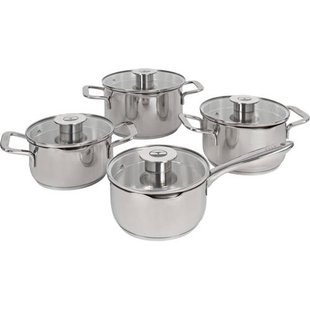 ELLE Gourmet Inox Classique Pannenset - 8 delig