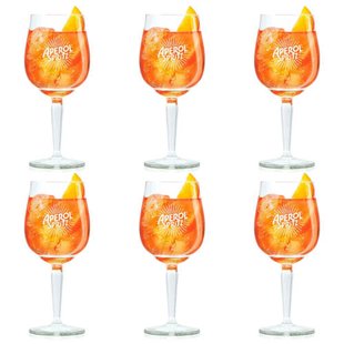 Aperol Aperol Spritz Glazen - 450 ml - Officieel Glas - 6 stuks