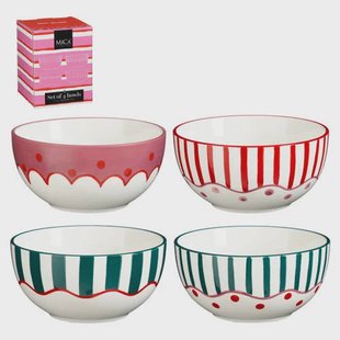 Mica Decorations kerstschaal Anna (4-delig)