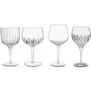 Luigi Bormioli Bach Gin Tonic Glas assorti - Bach 60cl - Roma 80,5cl - Diamante 65cl - Mixology 80cl - 4 stuks