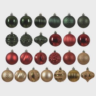 Decoris Mix box polystyreen assortie mix - 30 stuks (ø7 cm)