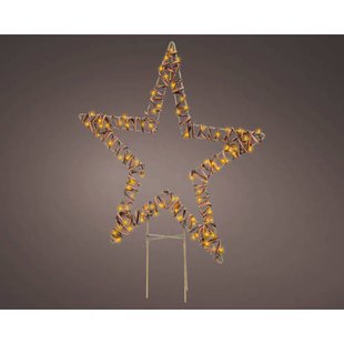 Lumineo micro LED staaklamp wicker - buiten