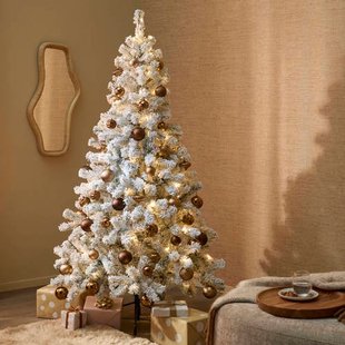Nova Belle verlichte besneeuwde kerstboom Nordic Pine (h120xd86 cm)