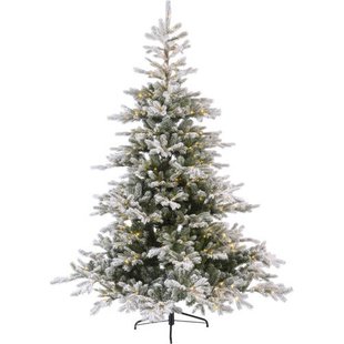 Everlands verlichte besneeuwde kerstboom Grandis (h180x132 cm)