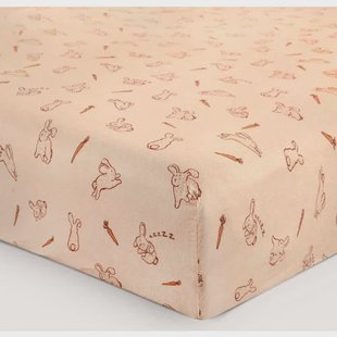 NOUS Kids flanellen hoeslaken roze