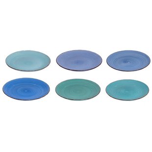 Cookinglife Dinerborden Delice Blauw ø 26.5 cm - 6 stuks