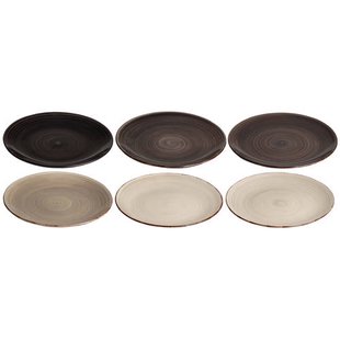 Cookinglife Dinerborden Delice Grijs ø 26.5 cm - 6 stuks