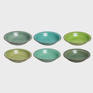 Cookinglife Diepe Borden / Pastaborden Delice Groen ø 21 cm - 6 stuks