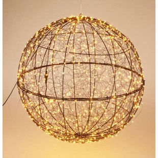 Nova Belle Zwarte Bal LED Metaal 58cm